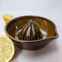 Handmade Ceramic Lemon Squeezer Natural Brown, thumbnail 1 of 5