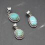 Turquoise Pendant: Sterling Silver, December Birthstone, thumbnail 2 of 6