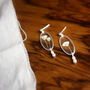 Baby Breath Dangle Stud Earrings With Freshwater Pearls, thumbnail 6 of 6