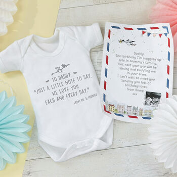 'Dad To Be' Sleepsuit Stork Mail From Mummy's Tummy, 10 of 12