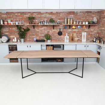 Infinity Extendable Solid Oak Dining Table, 3 of 3