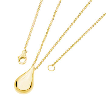 Large Tear Drop Pendant In Gold Plated, 2 of 3
