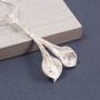 Sterling Silver Calla Two Lily Pendant, thumbnail 4 of 8