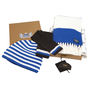 Luxury Cashmere Football Sets In Royal Blue And White, thumbnail 1 of 5
