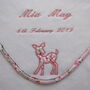 Personalised Baby Blanket With Applique Fawn Motif, thumbnail 1 of 3