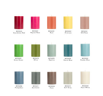 Solid Colour Eco Pillar Candles 15cm And 10 Cm Tall, 6 of 12