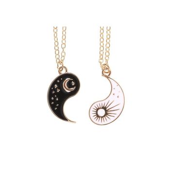 Pair Of Yin Yang Best Friend Pendant Necklaces, 2 of 5