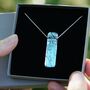 Silver Blue Sparkling Glass Sterling Silver Necklace, thumbnail 4 of 11