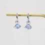 Sterling Silver Moonstone Planet And Star Huggie Hoop Earrings, thumbnail 1 of 10