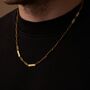 Gold Multiple Engraved Name Paper Clip Chain Necklace, thumbnail 2 of 10