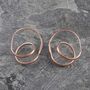 Double Loop Unusual Sterling Silver Drop Earrings, thumbnail 4 of 8