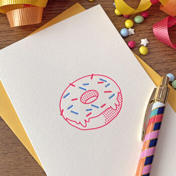 'Sugar Donut' Letterpress Card, 2 of 3
