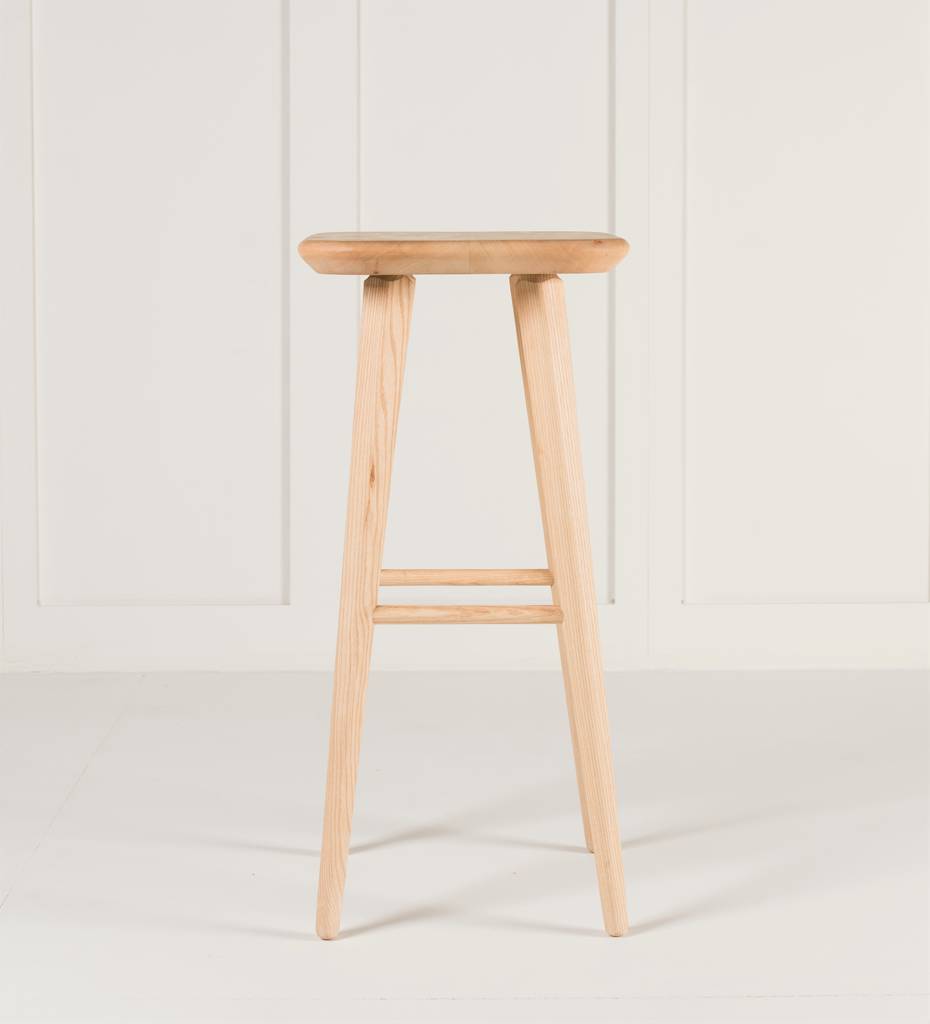 Hand Crafted Wooden Bar Stool, 1 of 3