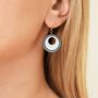 White And Black Circular Earrings, thumbnail 2 of 7