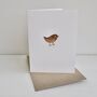 Handmade Gold Leaf Easter Chick Bird Card, thumbnail 5 of 6