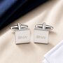 Personalised Engraved Silver Cufflinks, thumbnail 3 of 8