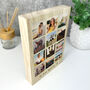 Personalised Freestanding Twelve Photo Grid Giant Wooden Block 21cm X 15cm Portrait, thumbnail 7 of 7