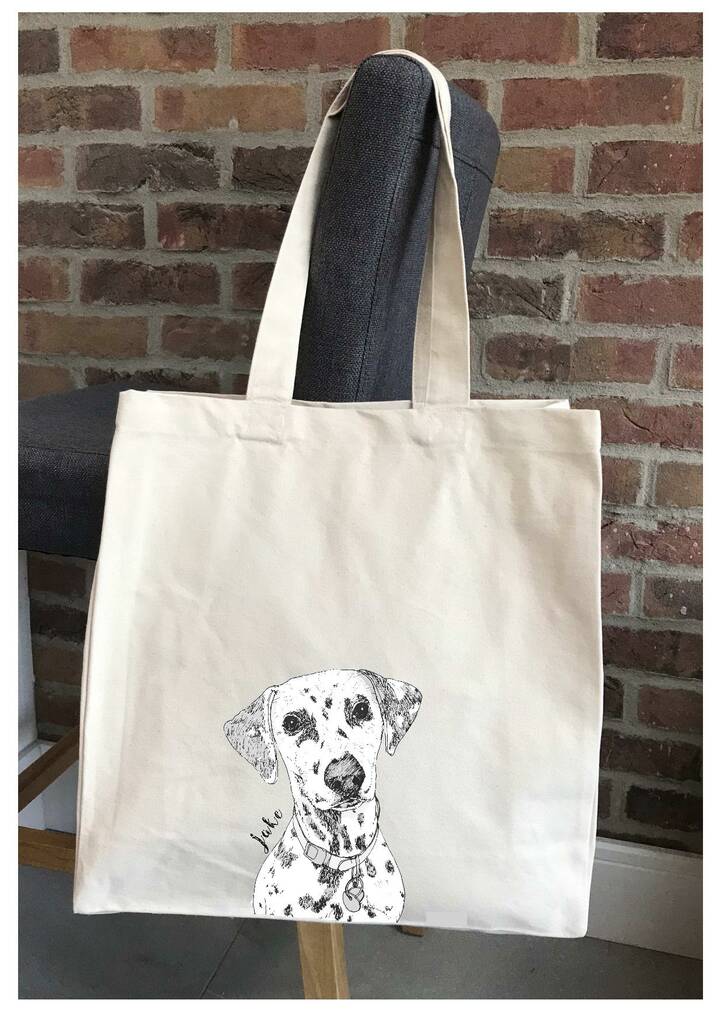 Illustrated Personalised Dog Tote By Pear Derbyshire ...