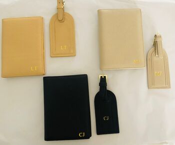 Passport And Luggage Tag Set With Monogram, 5 of 10