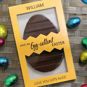 Personalised Eggcellent Chocolate Easter Eggs Card, 2 of 4