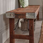 Vintage Reclaimed Wood Indoor Bench, thumbnail 4 of 5