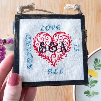 Personalised Valentines Day Glass Frame Token Gift, 2 of 3