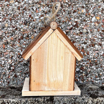 Bark Wooden Bird House Gift For Gardeners, 7 of 7