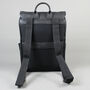 Black Leather Laptop Backpack Bag With Gunmetal Zip, thumbnail 8 of 10