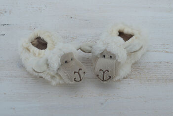 Sheep Baby Slippers 0 Six Months, Gift Boxed, 3 of 4