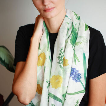 Spring Summer Vintage Style Birth Flowers Scarf, 11 of 11
