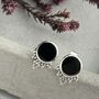 Sterling Silver Boho Onyx Studs, thumbnail 4 of 6