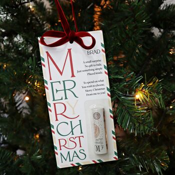 Personalised Money Gift Holder Surprise Cash Gift Christmas Gift For Teens Son Nephew Grandson, 8 of 9