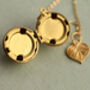 Leaf Photo Locket Necklace, thumbnail 4 of 11