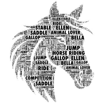Horse Head Personalised Print, 2 of 2