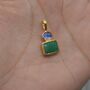 Emerald Tanzanite Pendant: May December Birthstone, thumbnail 6 of 10