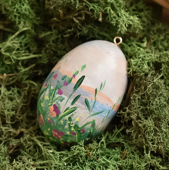 Hand Painted Easter Egg Decoration Meadow Two, 2 of 6