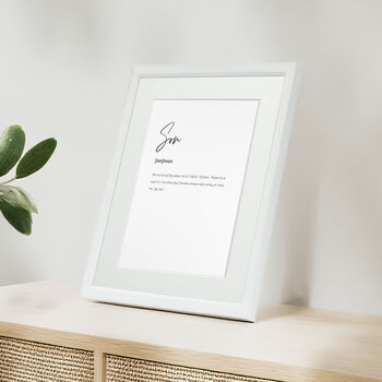 Personalised Son Family Keepsake Framed Print, 5 of 10
