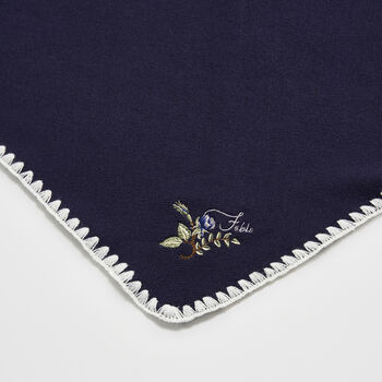 Triangle Blanket Stitch Blue Scarf, 4 of 5