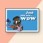 You Are Wow! Customisable Boy Reading Poster, thumbnail 2 of 5