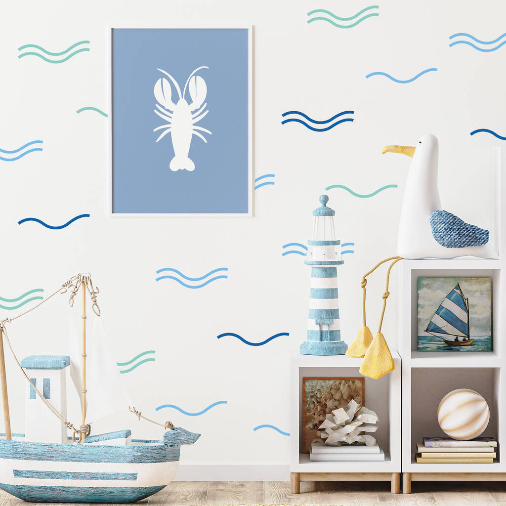 Sea Wave Wall Decals, 1 of 2