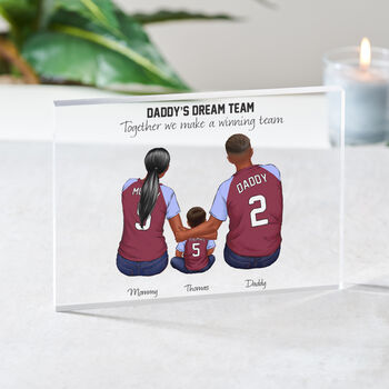 Custom Dad Dream Team Football Shirt Plaque, 2 of 12