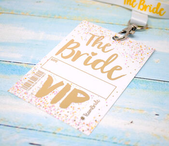 Bride To Be Festival Hen Party Vip Pass Lanyard, 5 of 12