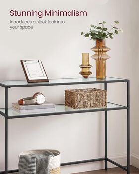 Console Table With Two Tempered Glass, 8 of 10