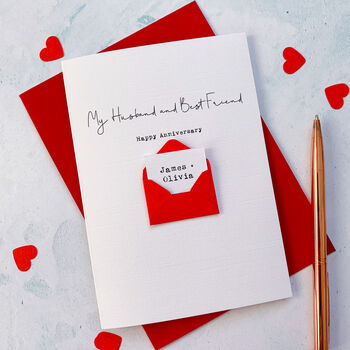 Personalised Husband/Wife Best Friend Envelope Card, 2 of 3