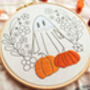 Floral Ghost Halloween Embroidery Kit, thumbnail 2 of 4