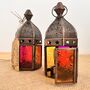 Pink And Yellow Moroccan Style Lantern Handmade, thumbnail 6 of 6