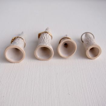 Handmade White Ceramic Wedding Engagement Ring Holder, 7 of 7