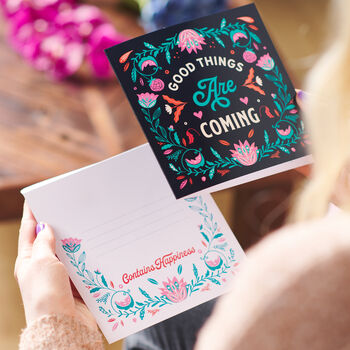 'Good Things Are Coming' Greetings Card Sent Direct, 2 of 2