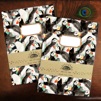 Improbability Of Puffins A5 Lined Journal, 8 of 10