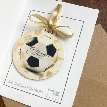 Personalised Football Bauble, 2 of 3